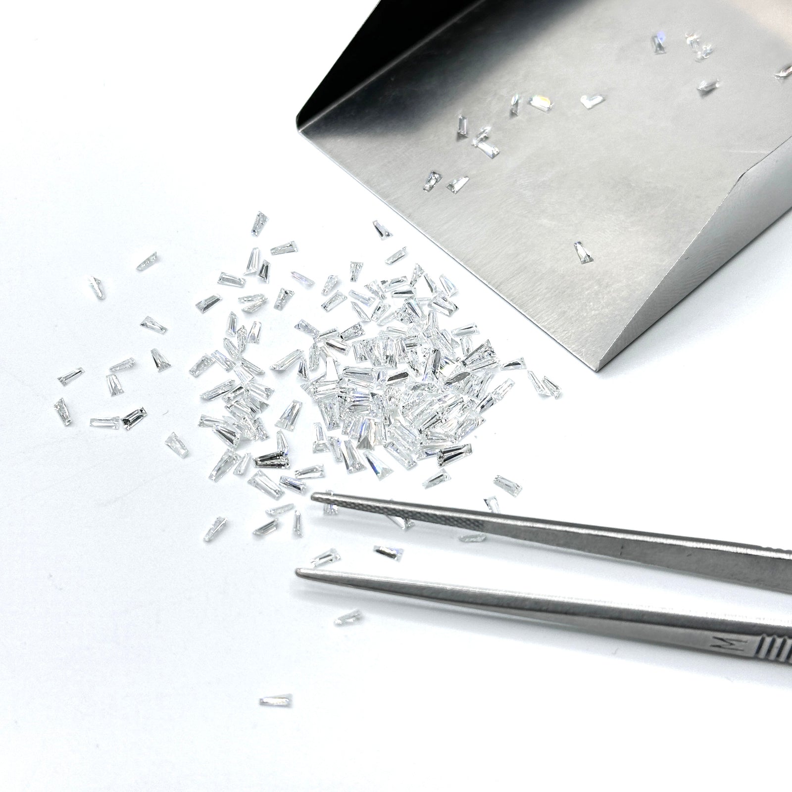 White Diamond Tapered Baguette Shape Melee