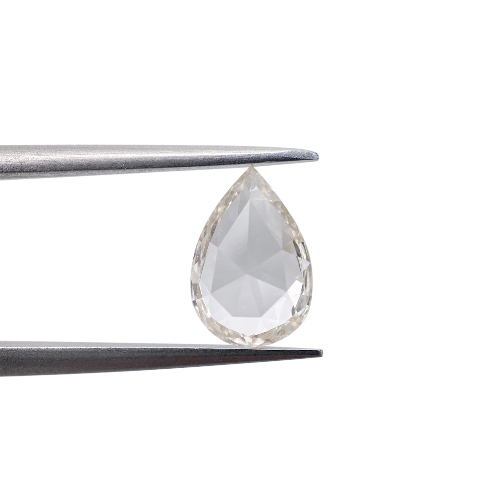 1.11ct | Champagne VVS Pear Shape Rose Cut Diamond - Modern Rustic Diamond