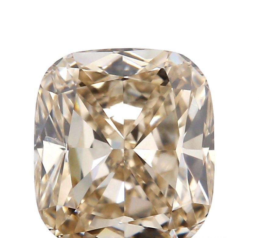 0.39ct | Champagne VS Cushion Shape Brilliant Cut Diamond-Modern Rustic Diamond