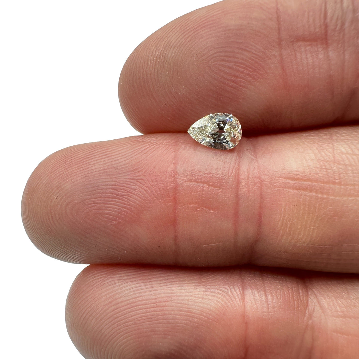 0.53ct | I-J/VS Pear Shape Old Mine Cut Diamond-Modern Rustic Diamond