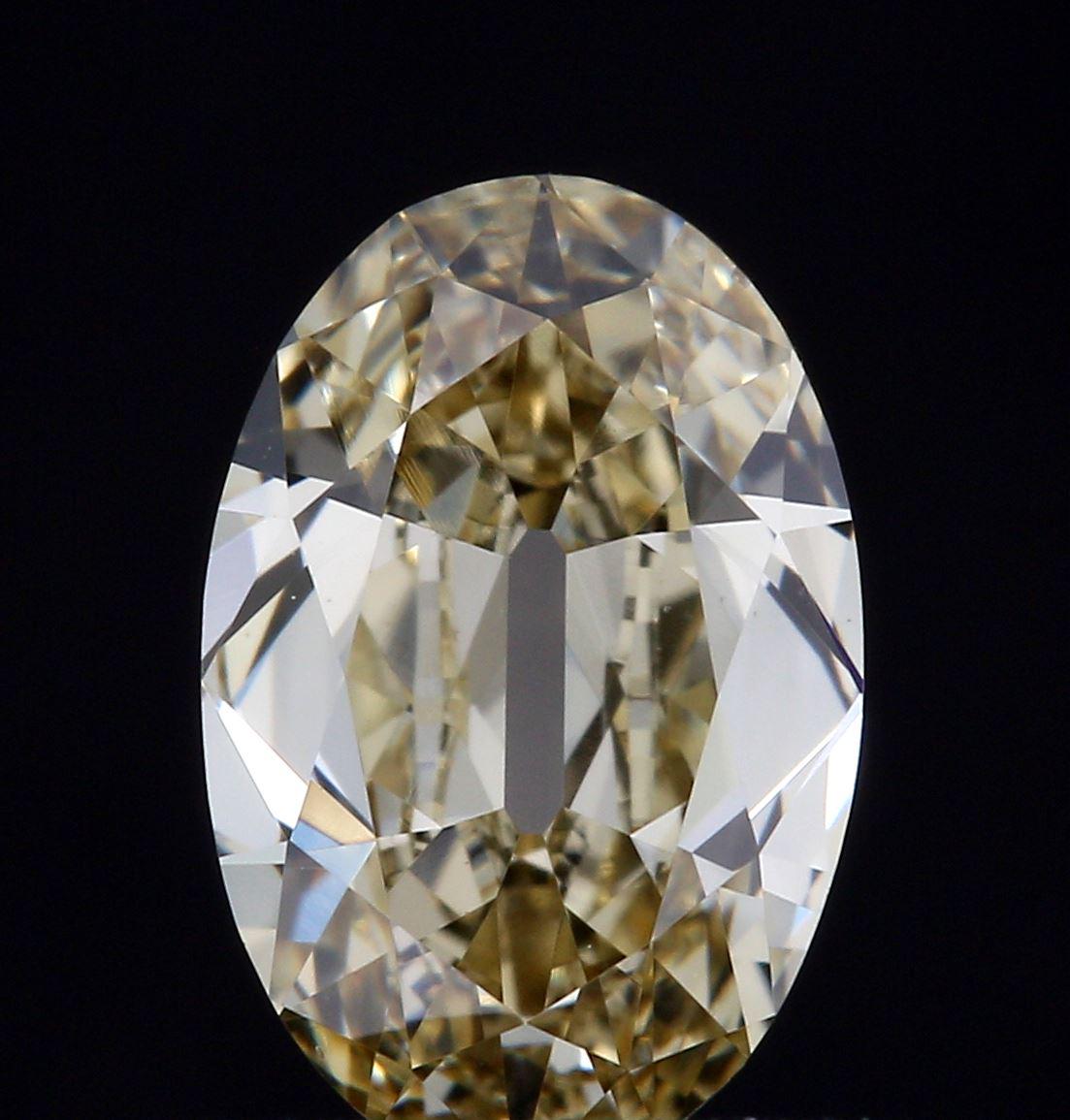 0.54ct | Champagne VVS Oval Shape Old Mine Cut Diamond-Modern Rustic Diamond