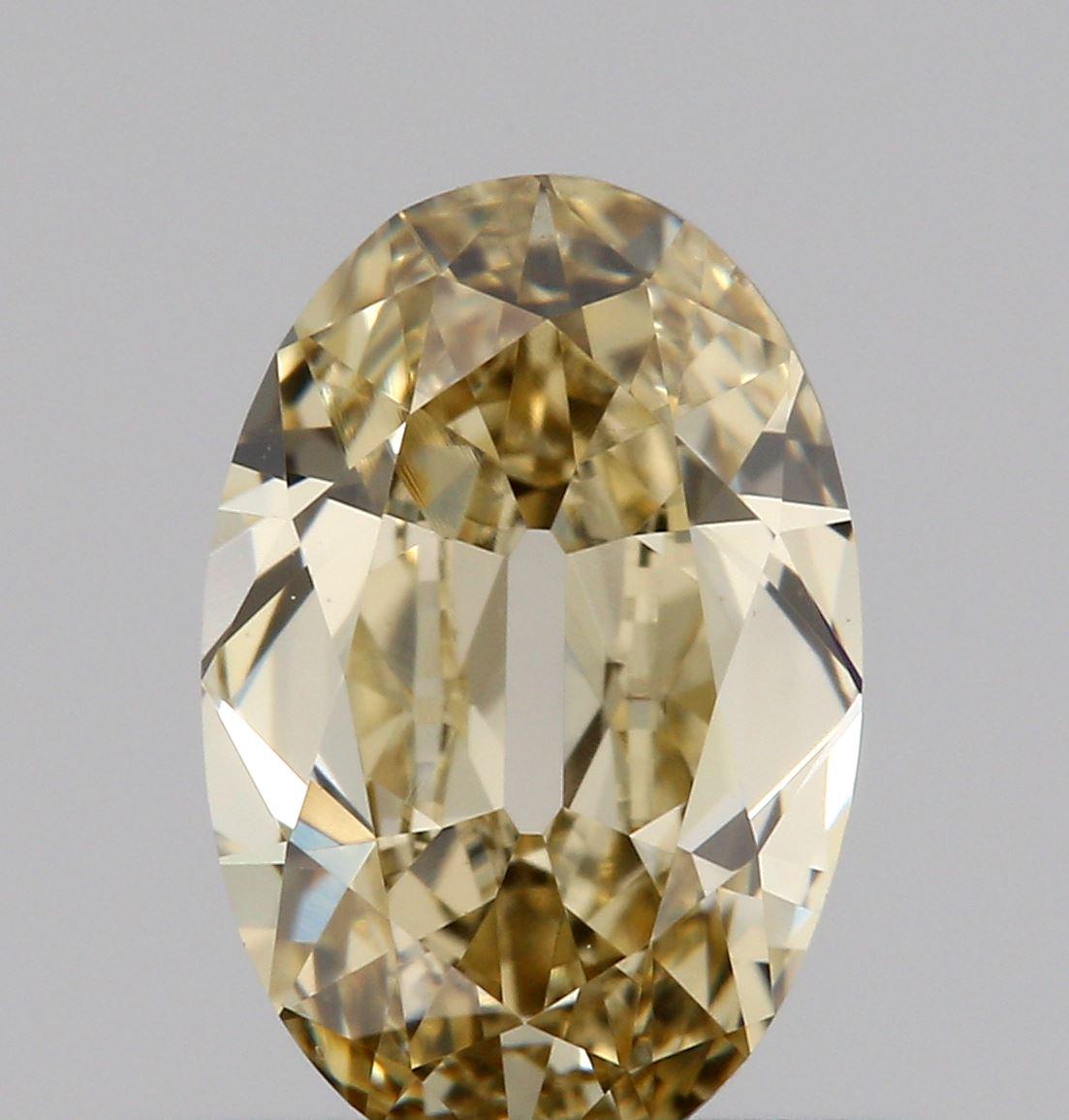 0.54ct | Champagne VVS Oval Shape Old Mine Cut Diamond-Modern Rustic Diamond