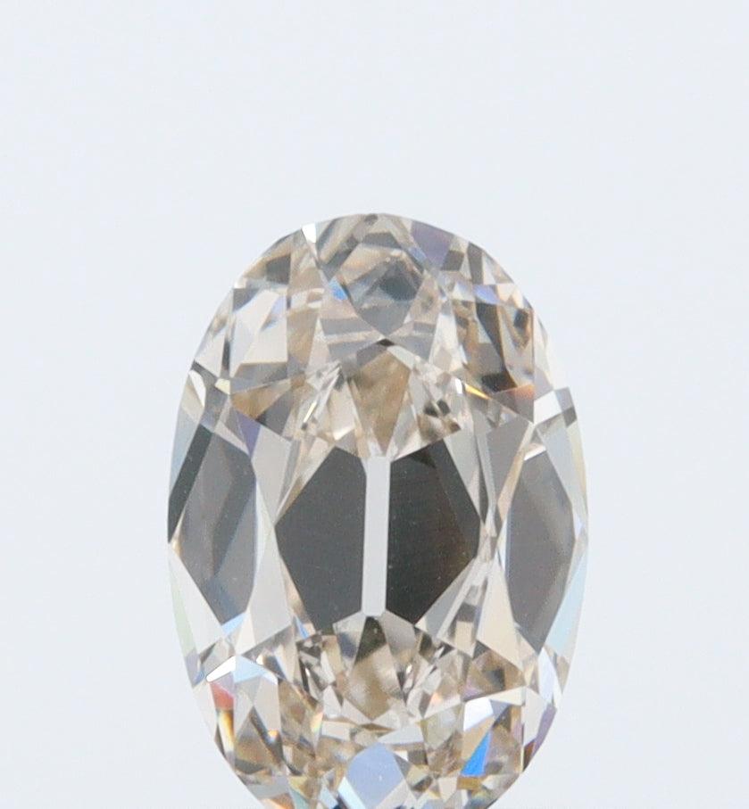 0.55ct | Champagne VVS Oval Shape Old Mine Cut Diamond-Modern Rustic Diamond