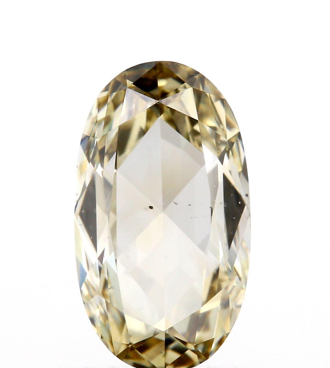 0.75ct | Champagne VS-SI Oval Shape Rose Cut Diamond-Modern Rustic Diamond