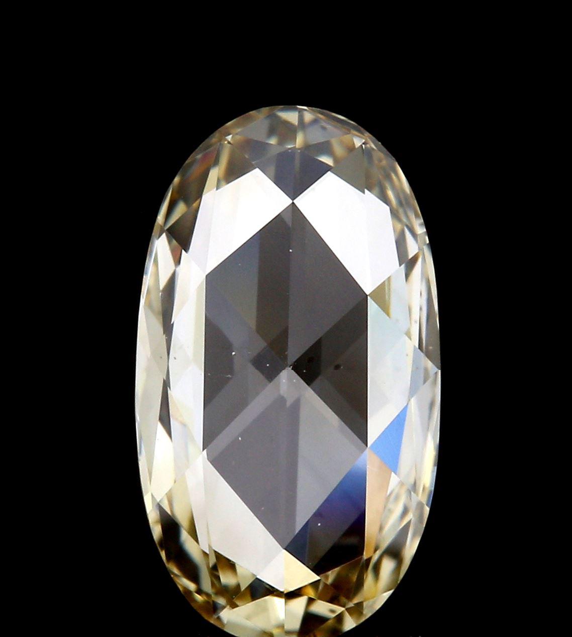 0.75ct | Champagne VS-SI Oval Shape Rose Cut Diamond-Modern Rustic Diamond