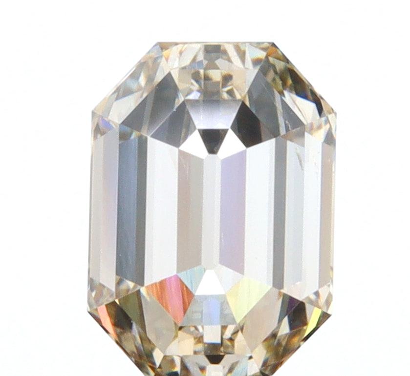 0.93ct | Champagne VVS Emerald Shape Step Cut Diamond-Modern Rustic Diamond
