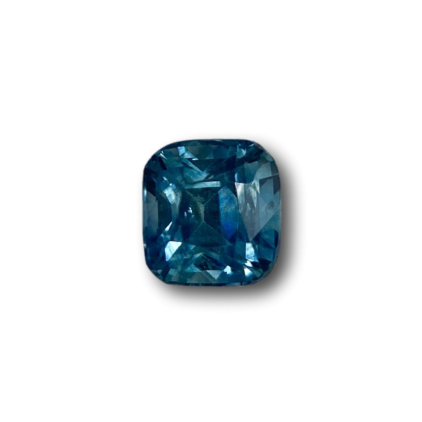 0.98ct | Brilliant Cut Cushion Shape Blue Montana Sapphire-Modern Rustic Diamond