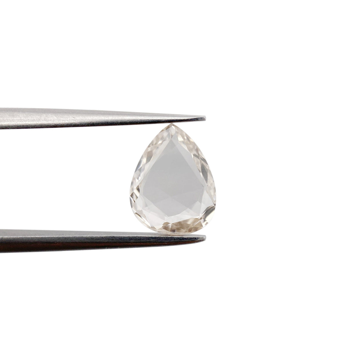 0.99ct | Champagne VS Pear Shape Rose Cut Diamond-Modern Rustic Diamond