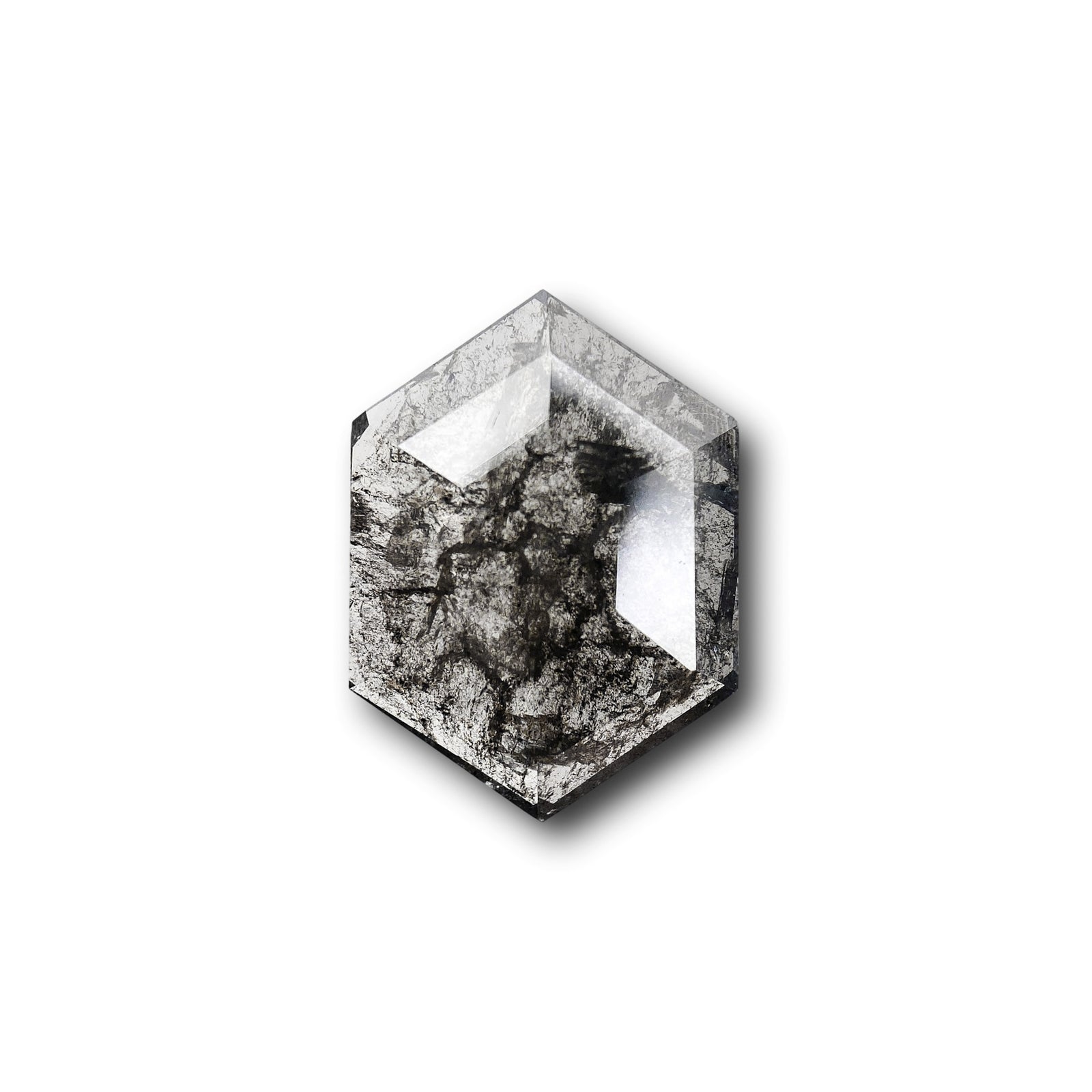 2.24ct | Rustic Hexagon Shape Rose Cut Diamond - Modern Rustic Diamond