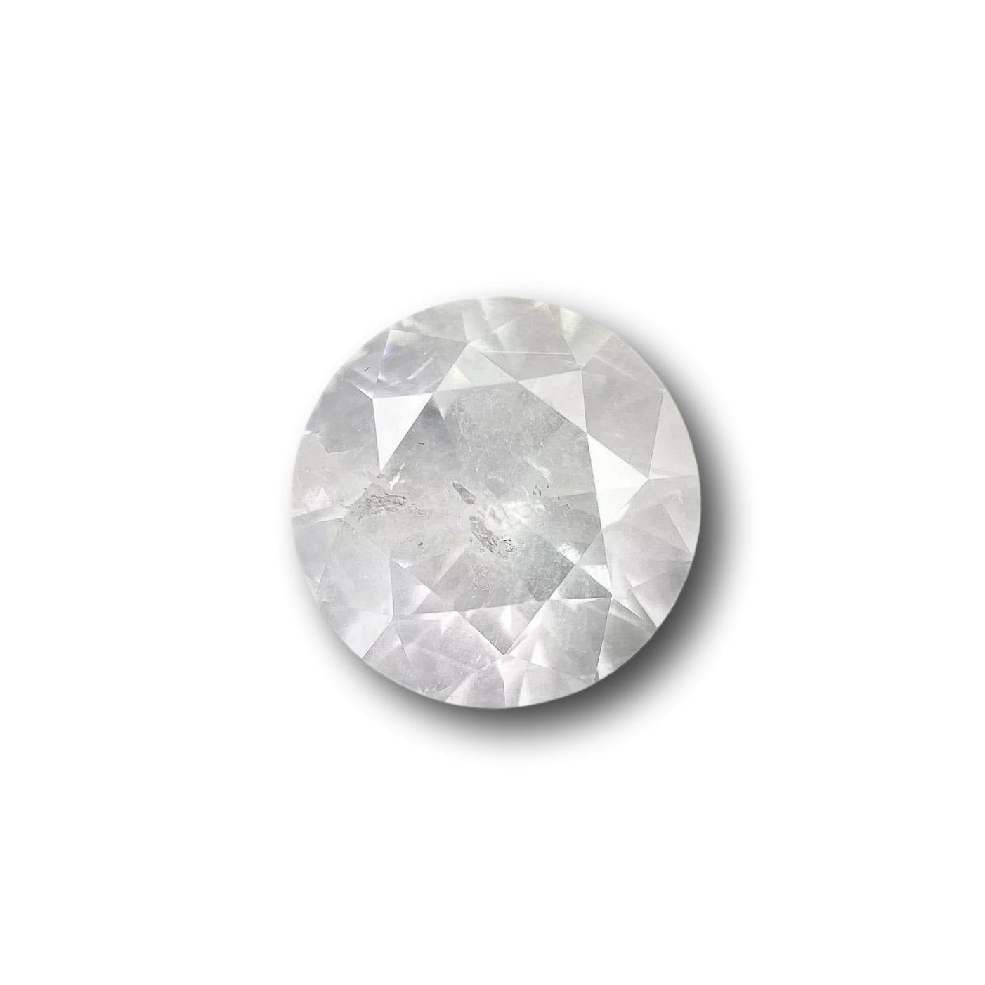 1.04ct | Salt & Pepper Round Shape Brilliant Cut Diamond (GIA) - Modern Rustic Diamond