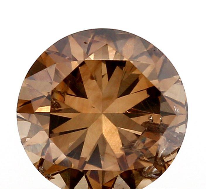 1.00ct | Cognac SI Round Shape Brilliant Cut Diamond-Modern Rustic Diamond