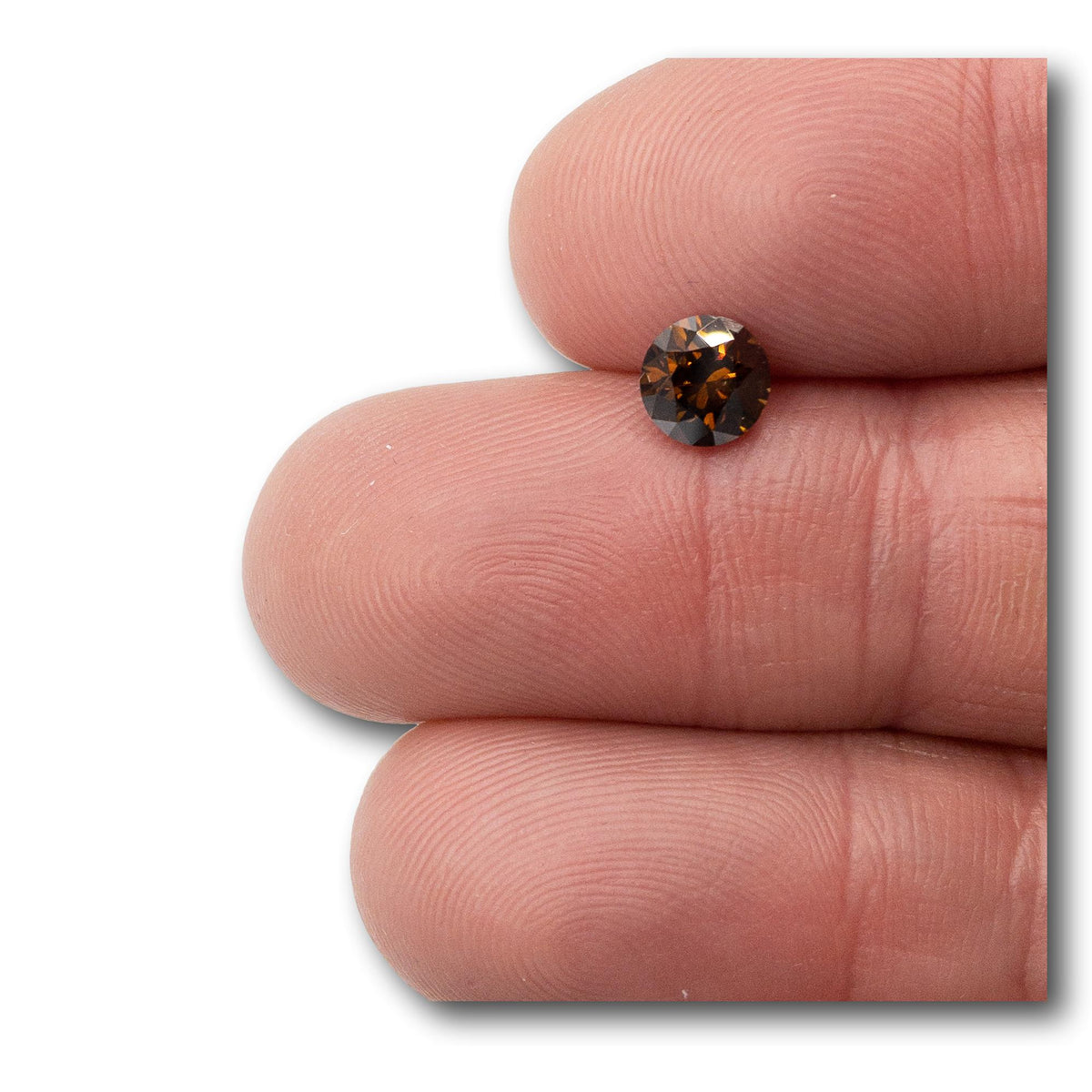 1.00ct | SI1 Fancy Dark Brown Round Brilliant Diamond-Modern Rustic Diamond