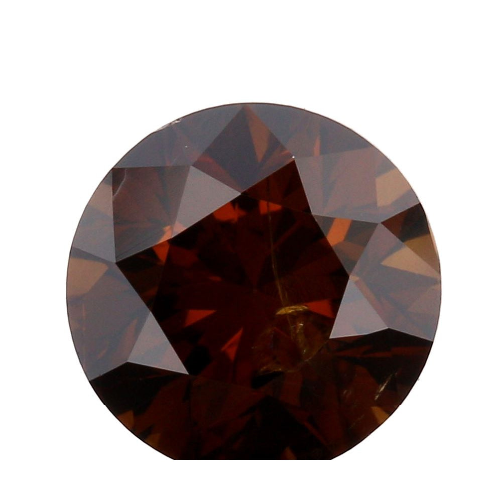 SI1 Fancy Dark Brown Round Brilliant Diamond Modern