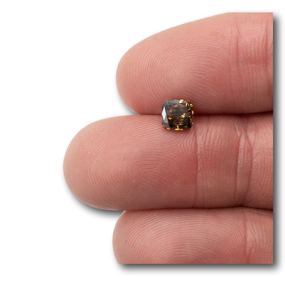 1.00ct | SI2 Fancy Dark Greenish Brown Diamond-Modern Rustic Diamond