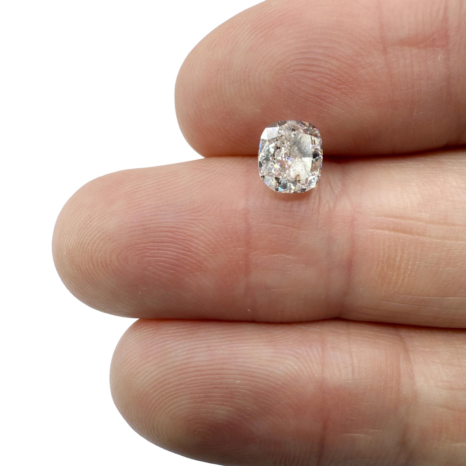 1.70ct | D/VS2 Cushion Shape Brilliant Cut Diamond (GIA) - Modern Rustic Diamond