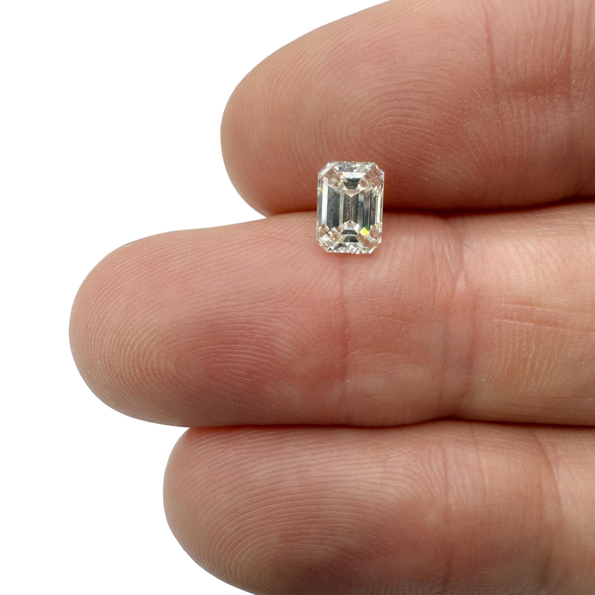 1.00ct | J/SI1 Emerald Shape Brilliant Cut Diamond (GIA) - Modern Rustic Diamond