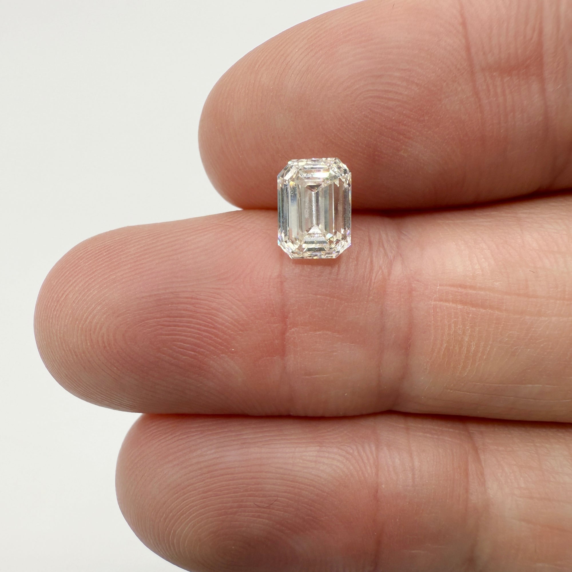 1.70ct | K/VS2 Emerald Shape Brilliant Cut Diamond (GIA) - Modern Rustic Diamond