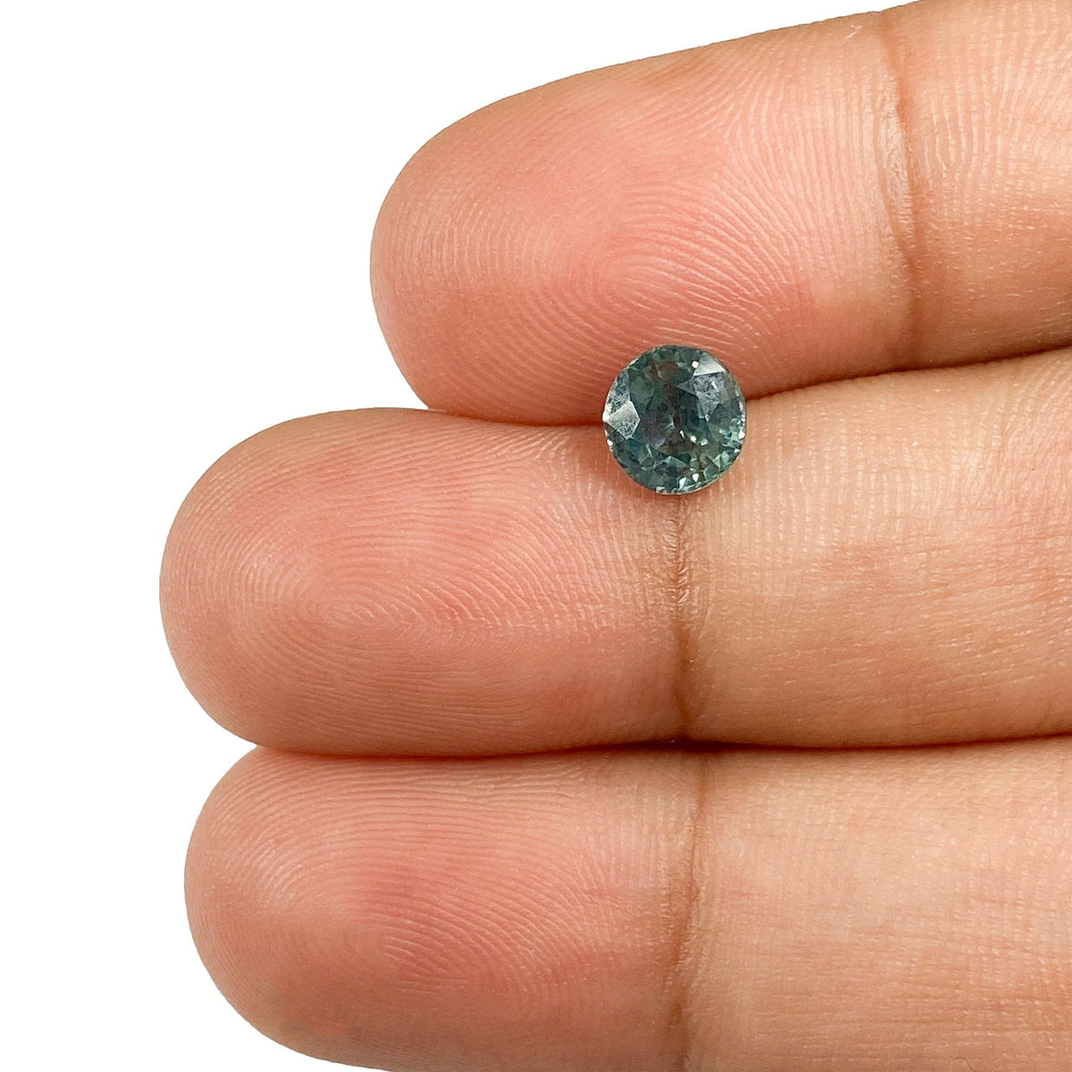 1.02ct | Brilliant Cut Round Shape Blue Montana Sapphire-Modern Rustic Diamond