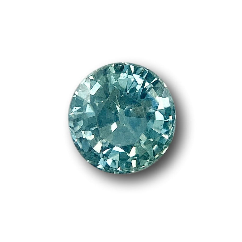 1.02ct | Brilliant Cut Round Shape Blue Montana Sapphire-Modern Rustic Diamond