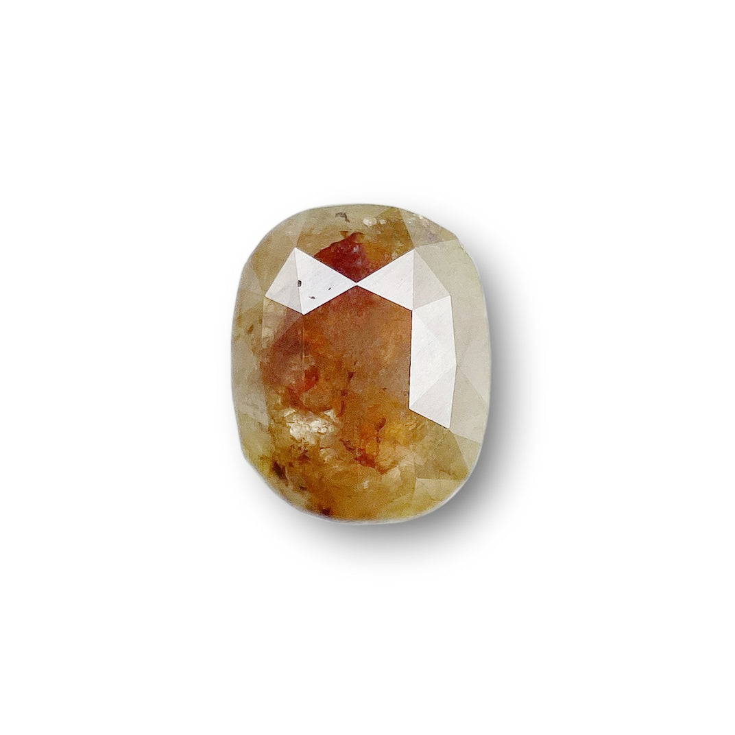 0.72ct | Salt & Pepper Cushion Shape Rose Cut Diamond - Modern Rustic Diamond