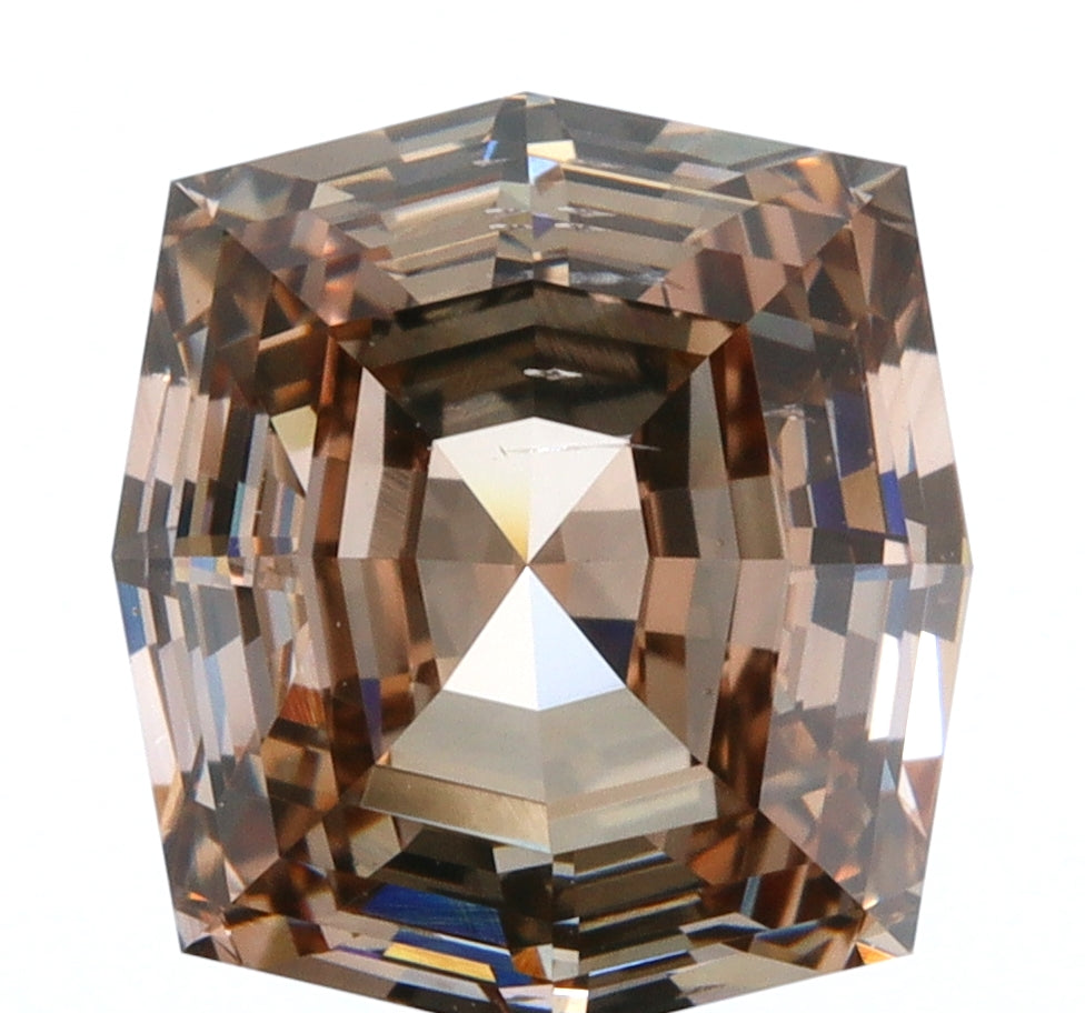 2.02ct | Champagne VS Octagonal Shape Step Cut Diamond - Modern Rustic Diamond