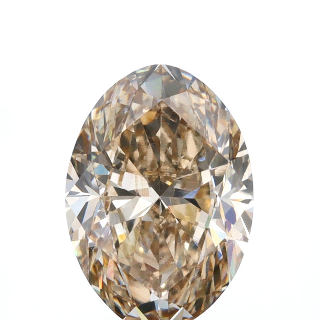 1.02ct | Champagne VS Oval Shape Brilliant Cut Diamond - Modern Rustic Diamond