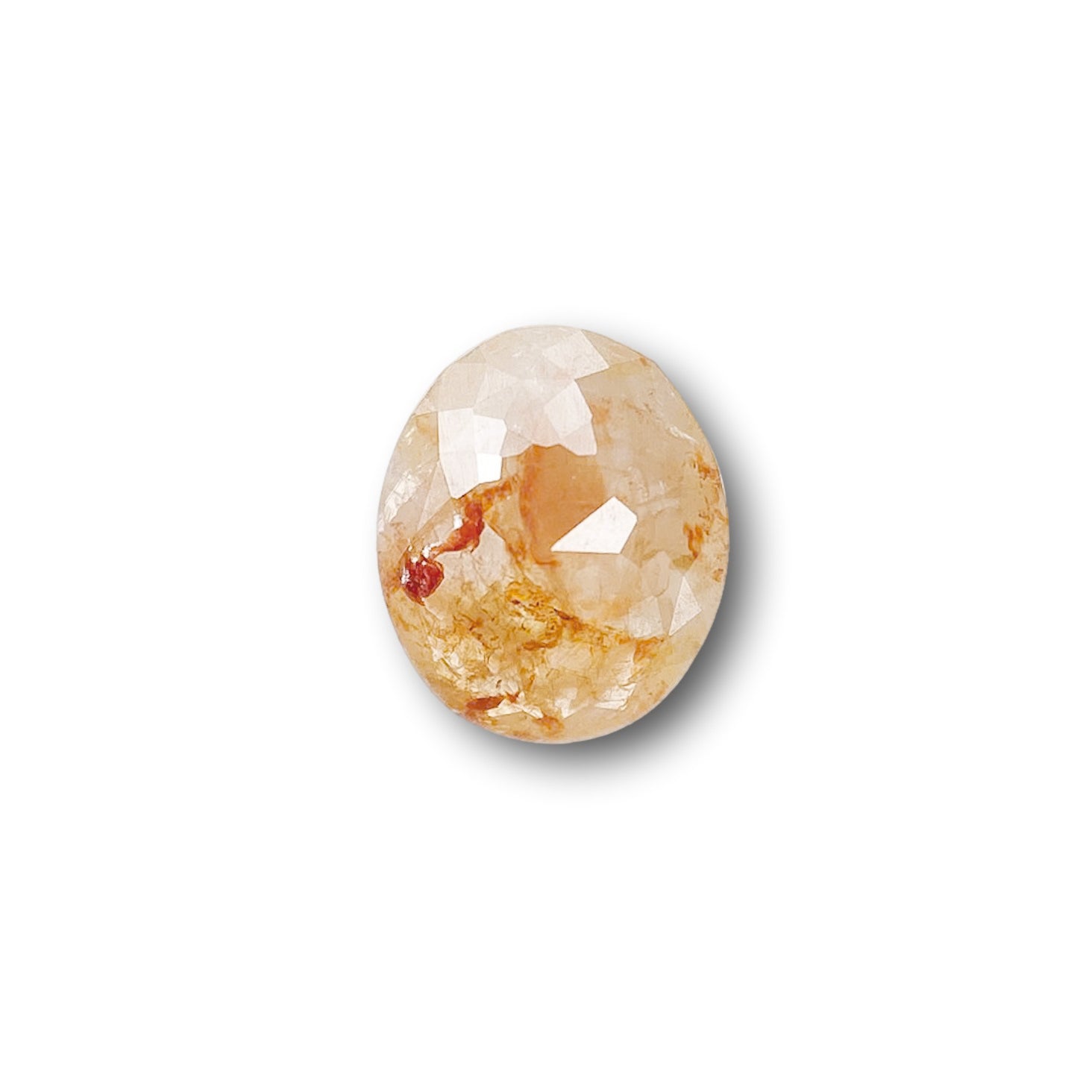 0.48ct | Salt & Pepper Oval Shape Rose Cut Diamond - Modern Rustic Diamond