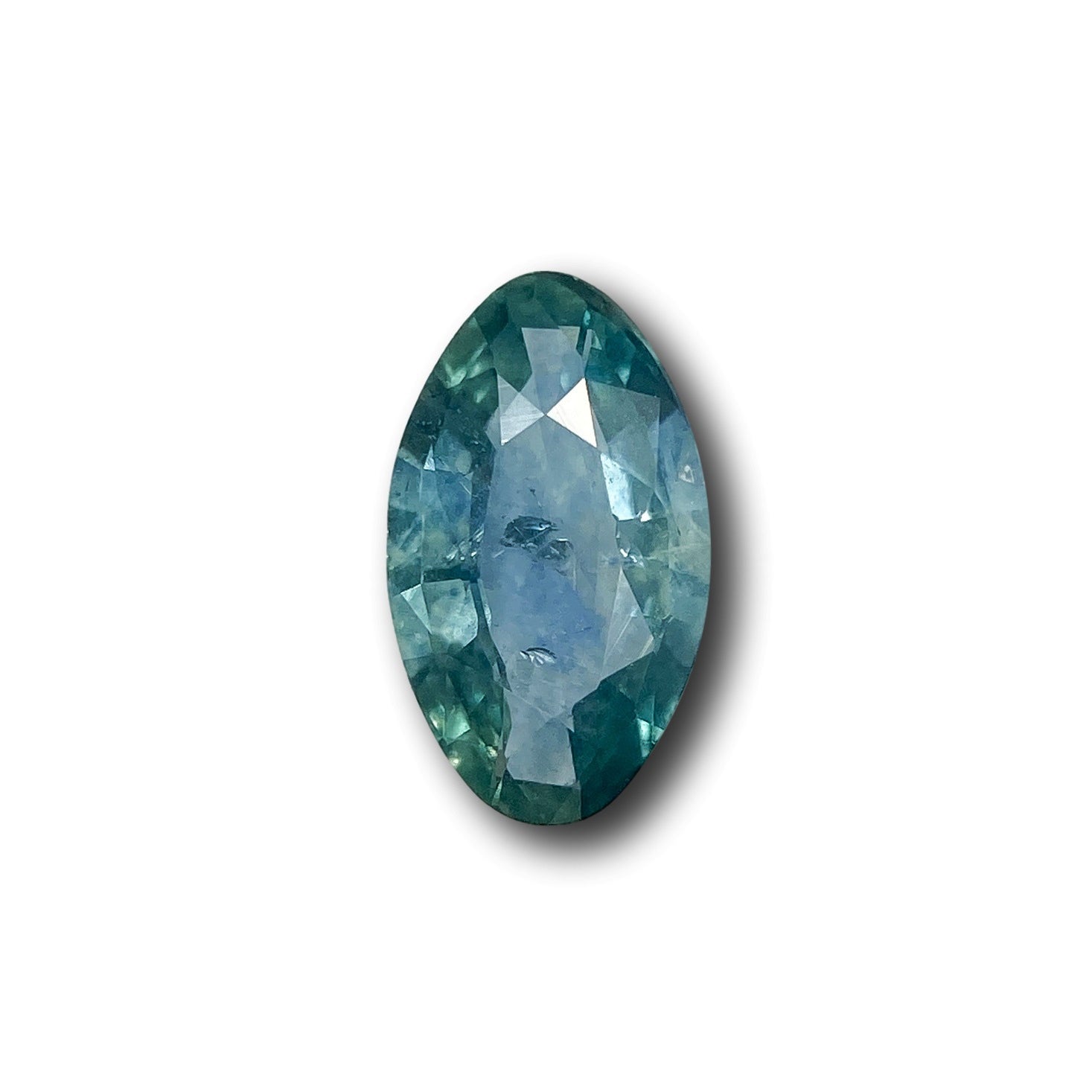 1.03ct | Brilliant Cut Moval Shape Blue Montana Sapphire-Modern Rustic Diamond