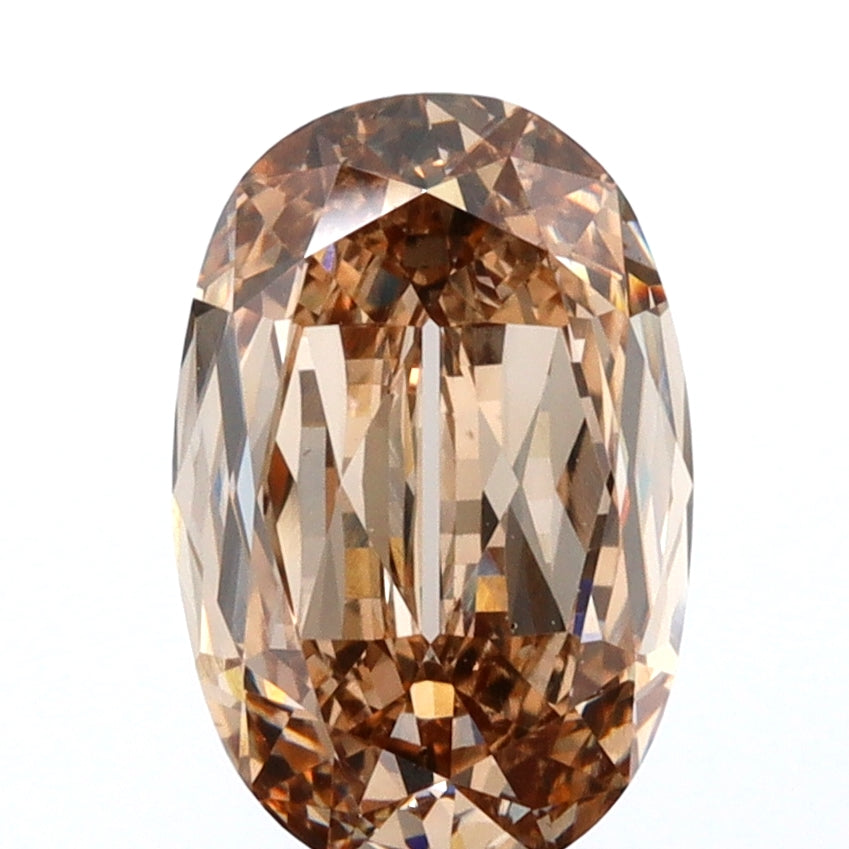 2.07ct | Fancy Brown VS2 Oval Shape Old Mine Cut Diamond (GIA) - Modern Rustic Diamond