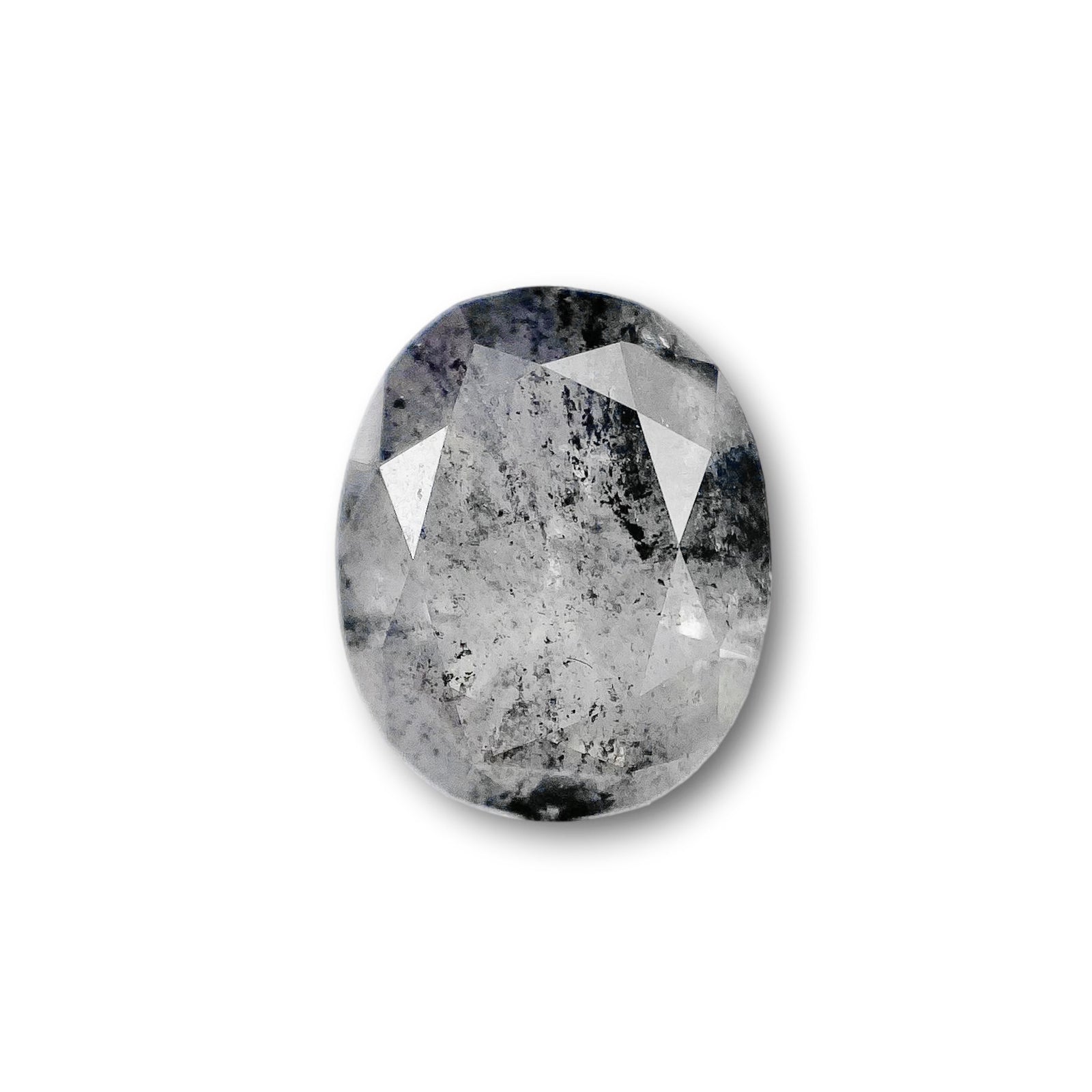 1.79ct | Salt & Pepper Oval Shape Brilliant Cut Diamond - Modern Rustic Diamond