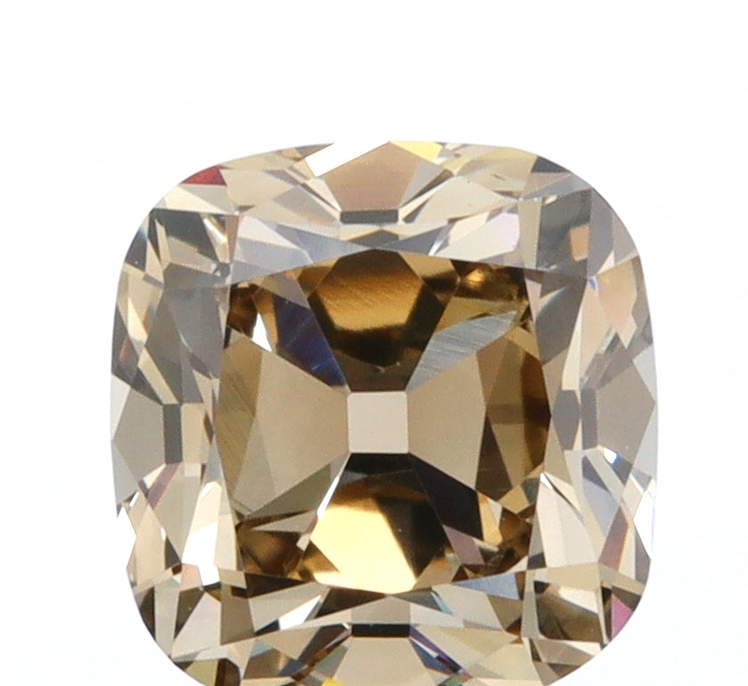 1.01ct | Champagne VVS Cushion Shape Old Mine Cut Diamond - Modern Rustic Diamond