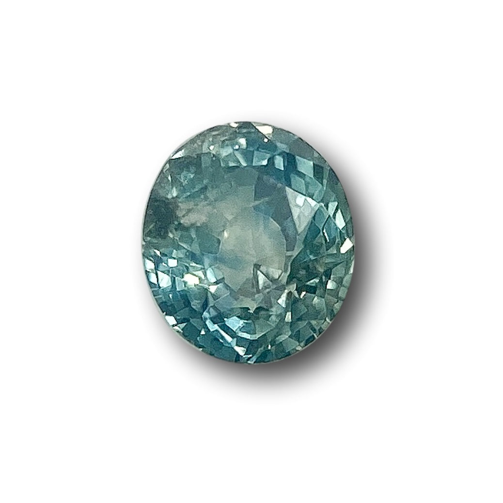 1.04ct | Brilliant Cut Oval Shape Blue Montana Sapphire-Modern Rustic Diamond