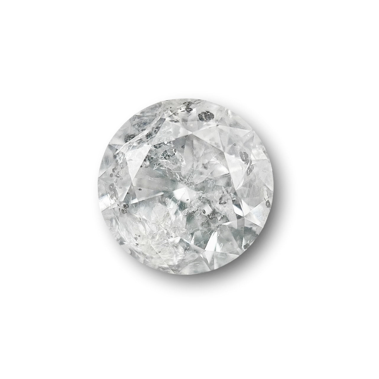 1.05ct | Salt & Pepper Round Shape Brilliant Cut Diamond - Modern Rustic Diamond