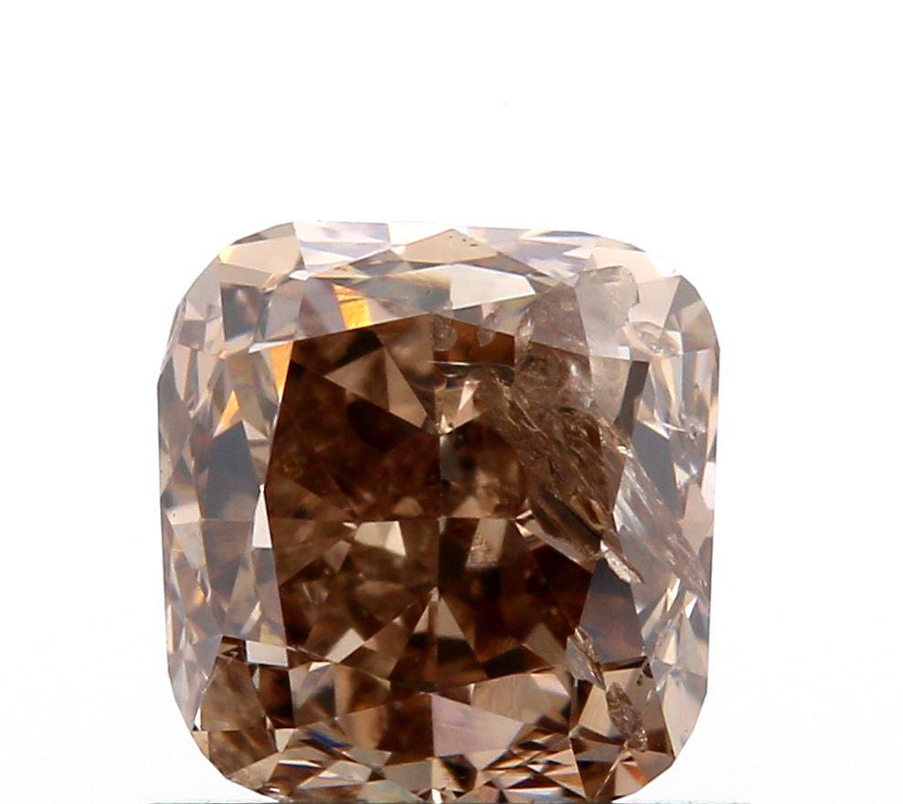 1.05ct | Champagne SI Cushion Shape Brilliant Cut Diamond-Modern Rustic Diamond