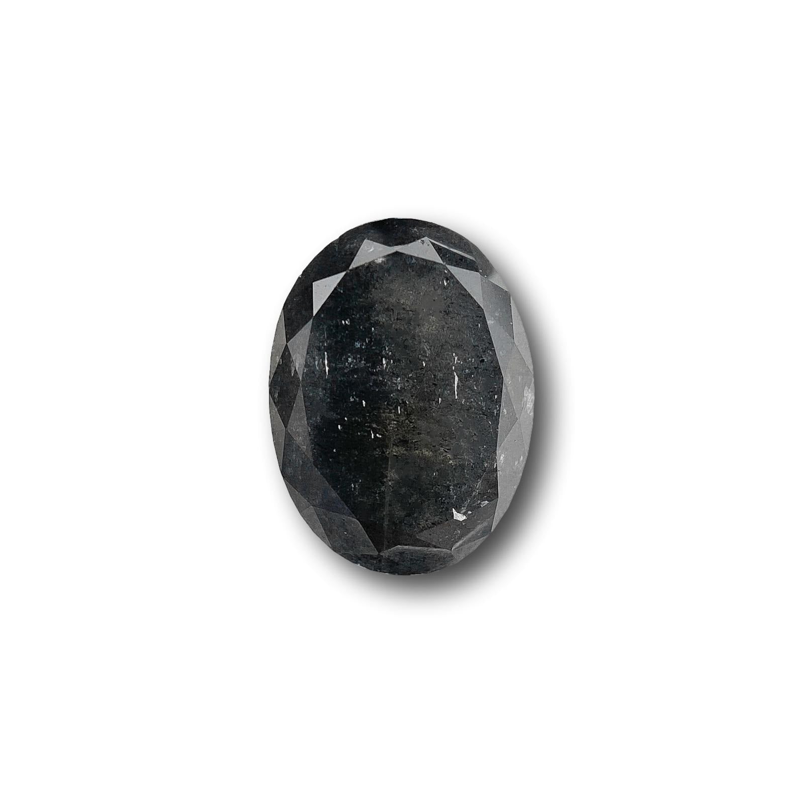 1.04ct | Salt & Pepper Oval Shape Brilliant Cut Diamond - Modern Rustic Diamond