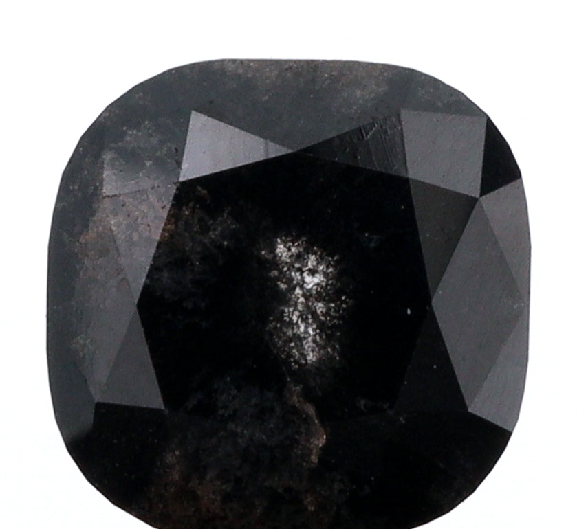 1.46ct | Salt & Pepper Cushion Shape Brilliant Cut Diamond - Modern Rustic Diamond