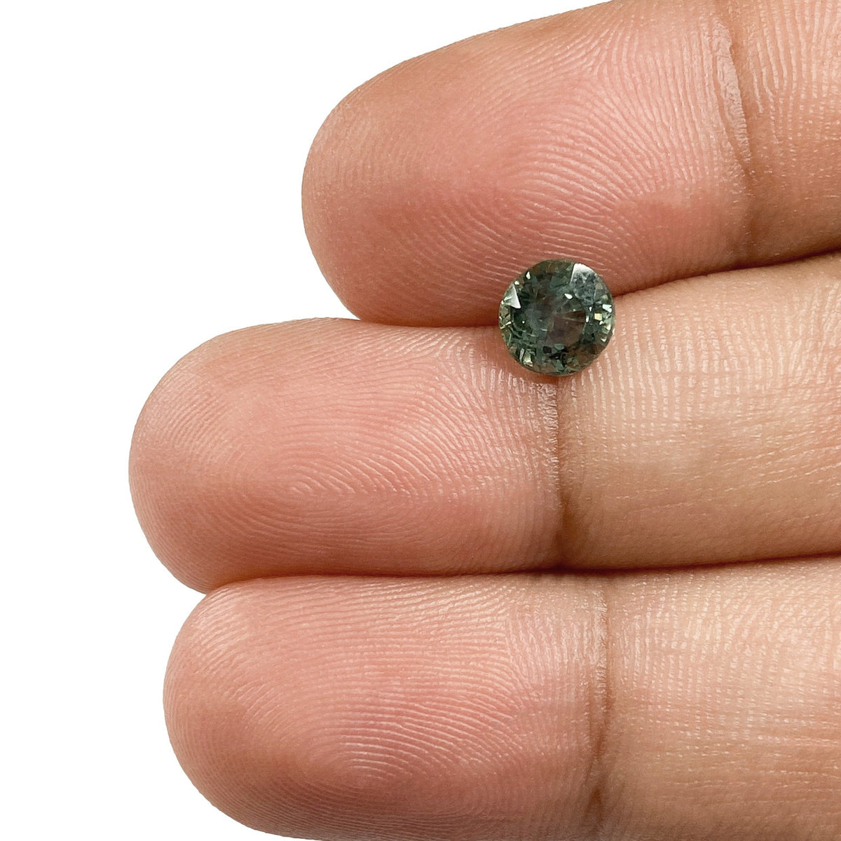 1.06ct | Brilliant Cut Oval Shape Bluish Green Montana Sapphire-Modern Rustic Diamond