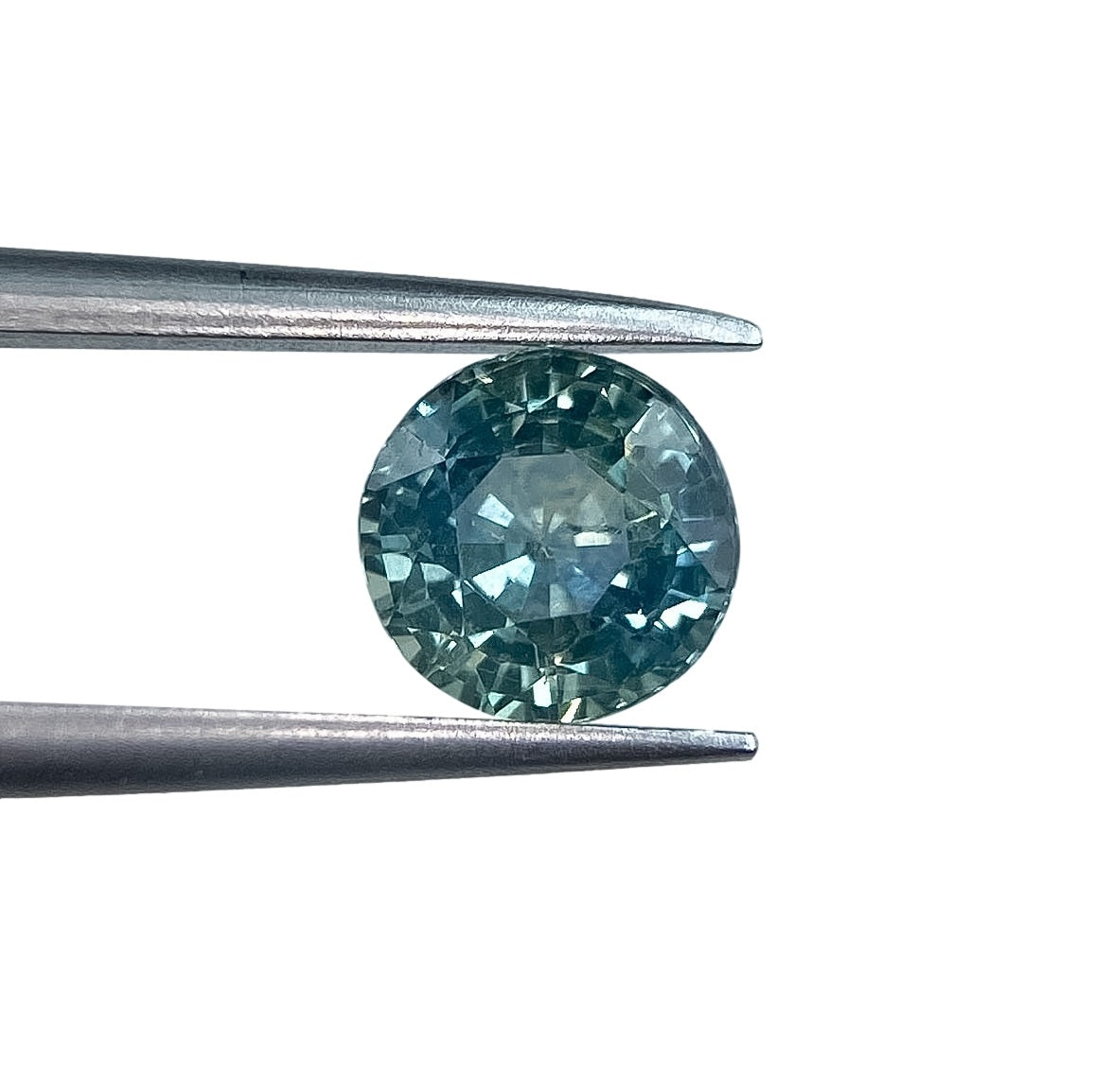 1.06ct | Brilliant Cut Round Shape Blue Montana Sapphire-Modern Rustic Diamond