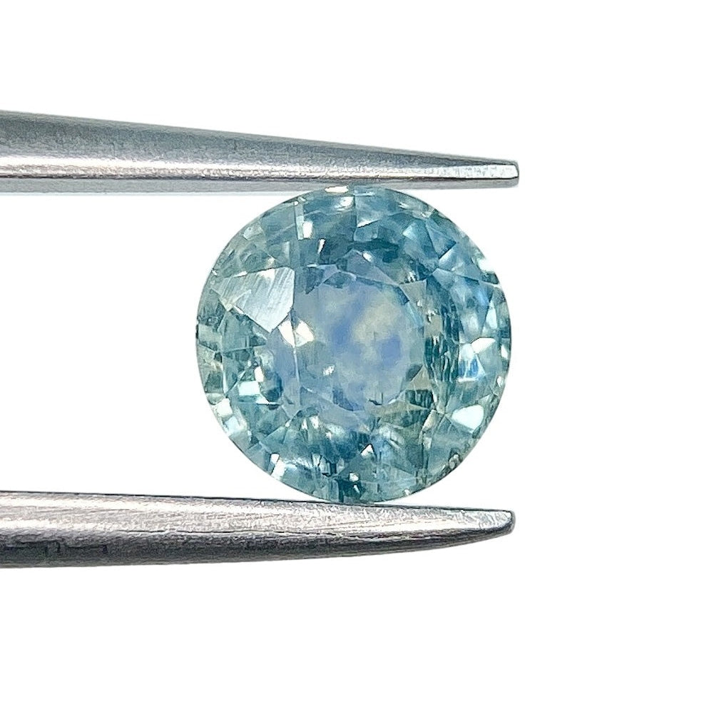 1.06ct | Brilliant Cut Round Shape Blue Montana Sapphire-Modern Rustic Diamond