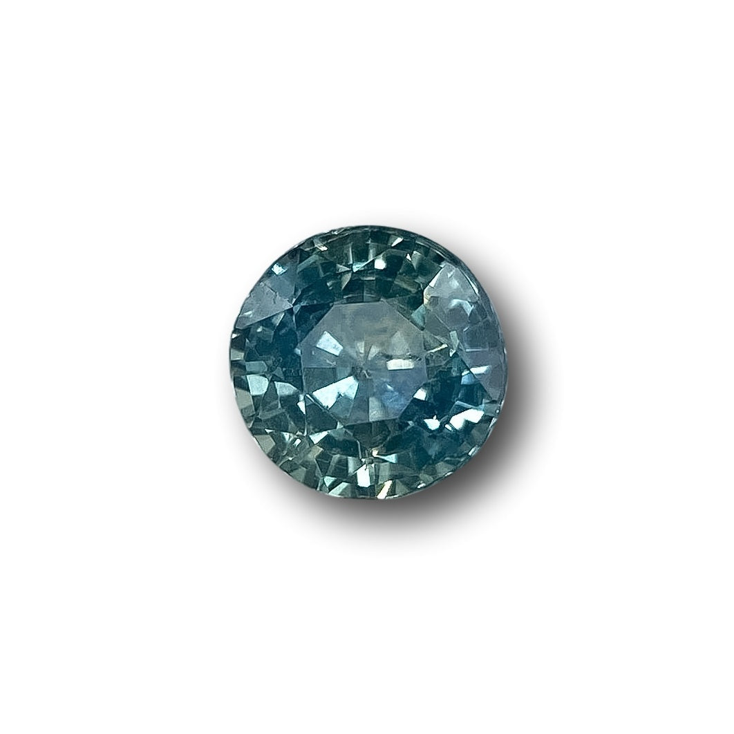 1.06ct | Brilliant Cut Round Shape Blue Montana Sapphire-Modern Rustic Diamond