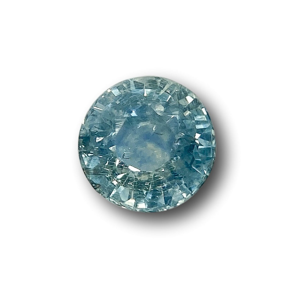 1.06ct | Brilliant Cut Round Shape Blue Montana Sapphire-Modern Rustic Diamond