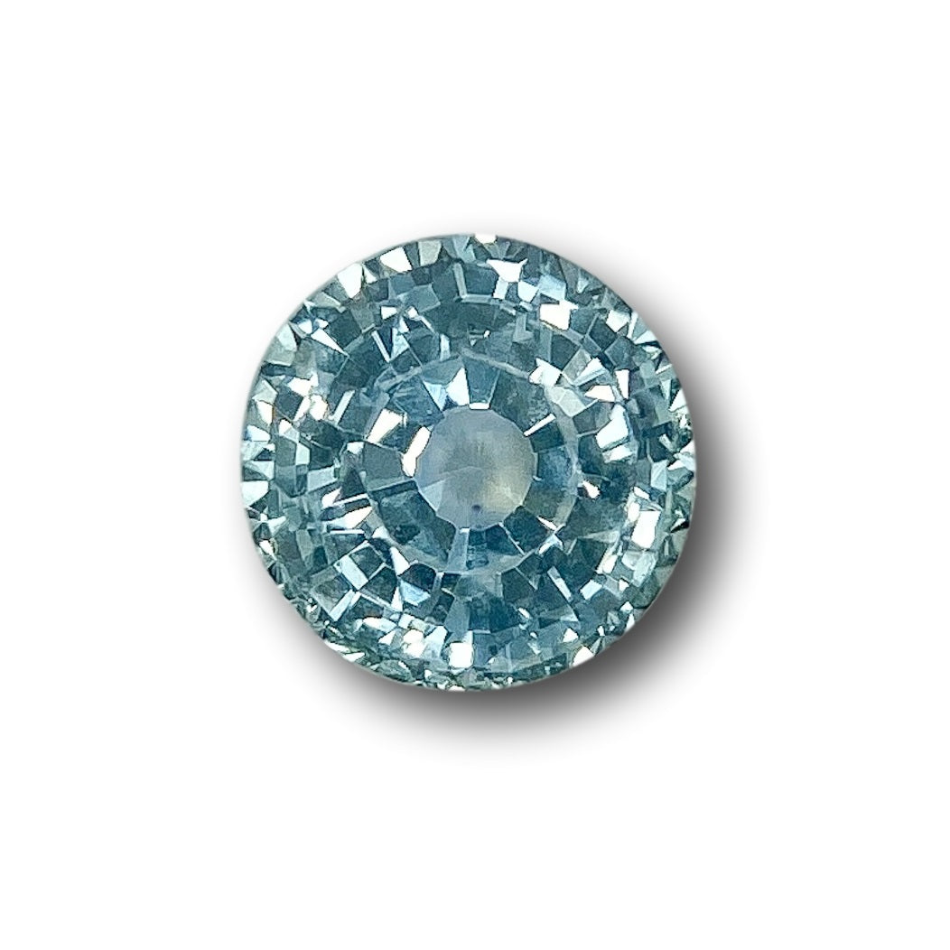 1.06ct | Brilliant Cut Round Shape Blue Montana Sapphire-Modern Rustic Diamond
