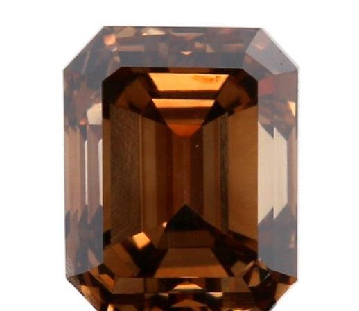1.06ct | Cognac VS Emerald Shape Step Cut Diamond-Modern Rustic Diamond