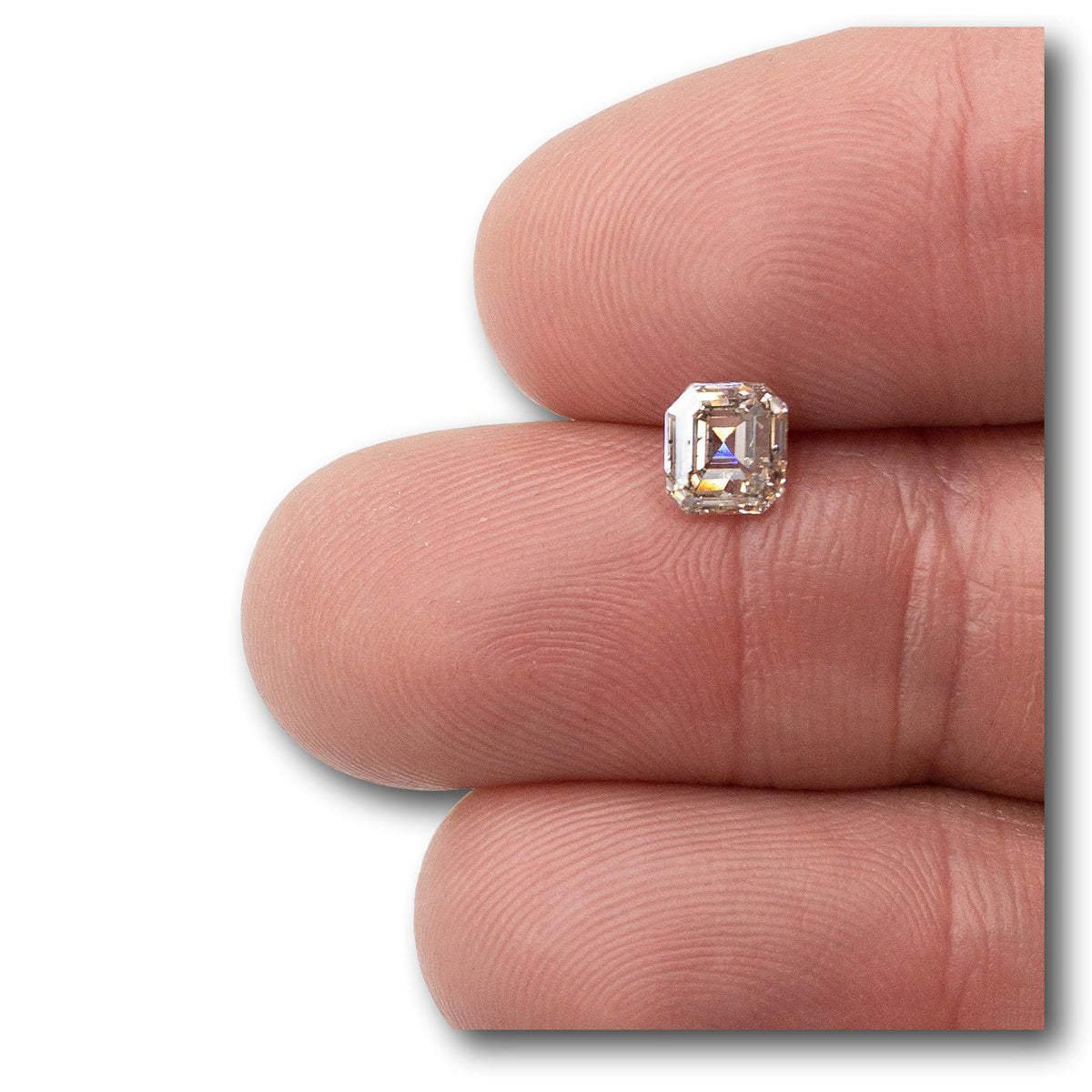 1.06ct | SI2 Champagne Asscher Step Cut Diamond-Modern Rustic Diamond