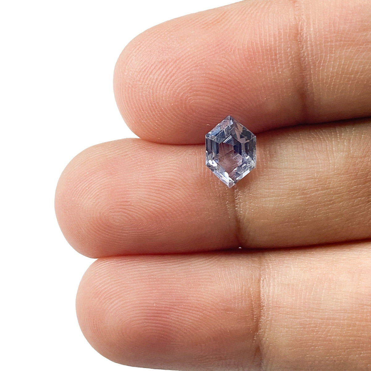 1.06ct | Step Cut Hexagon Shape Blue Sapphire-Modern Rustic Diamond