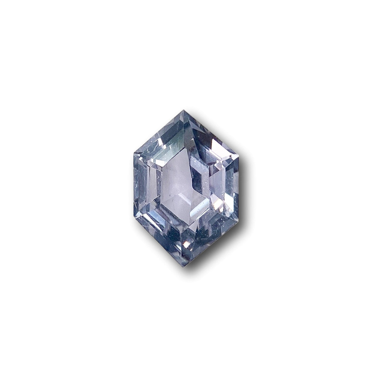 1.06ct | Step Cut Hexagon Shape Blue Sapphire-Modern Rustic Diamond