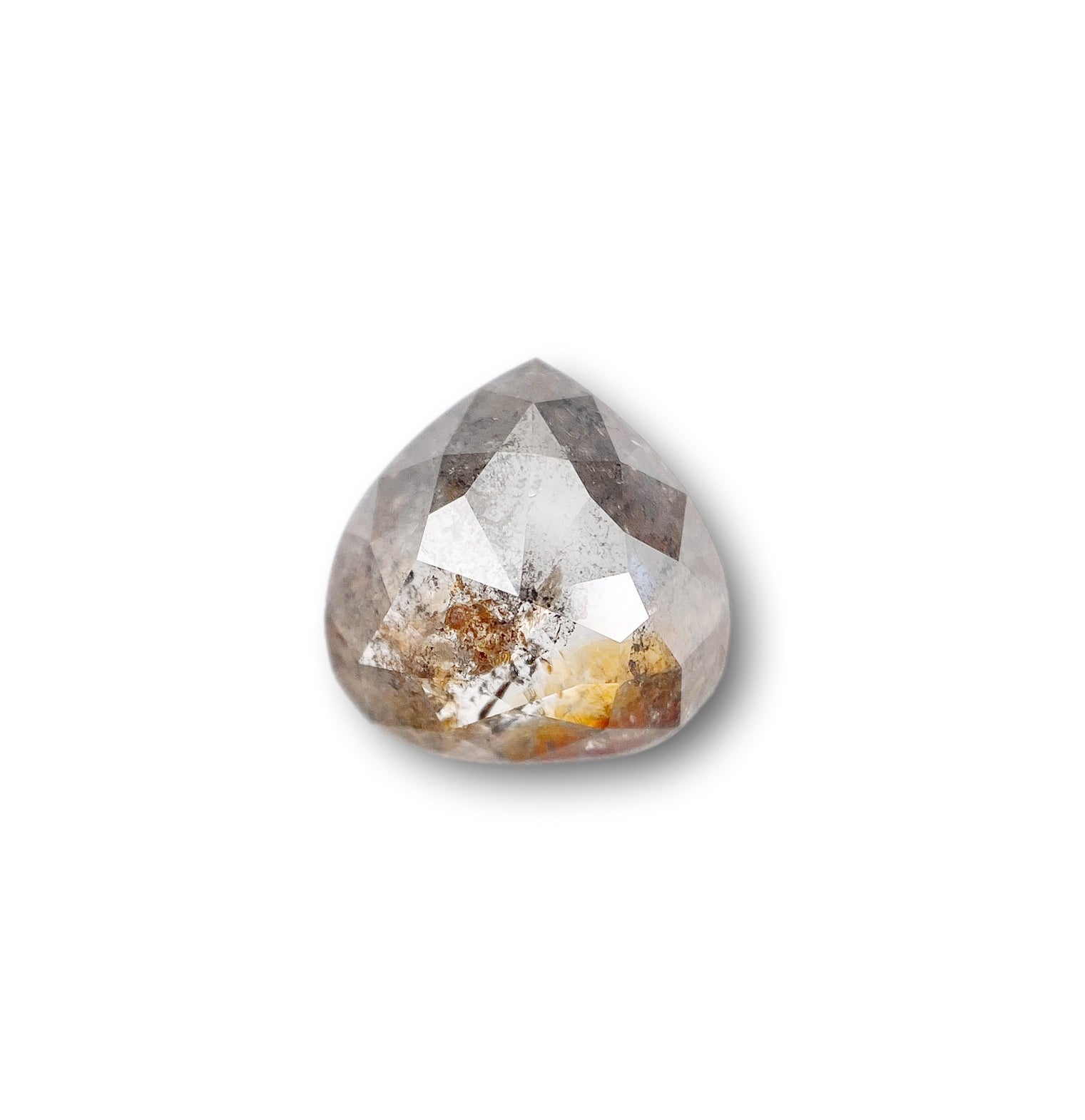 1.49ct | Rustic Pear Shape Rose Cut Diamond - Modern Rustic Diamond
