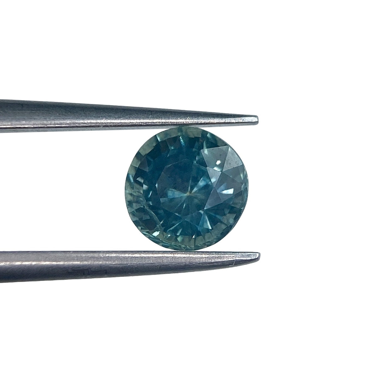 1.07ct | Brilliant Cut Round Shape Blue Montana Sapphire-Modern Rustic Diamond