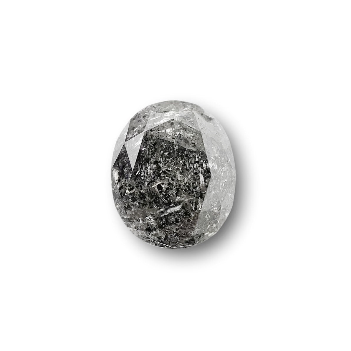 1.71ct | Salt & Pepper Oval Shape Brilliant Cut Diamond - Modern Rustic Diamond