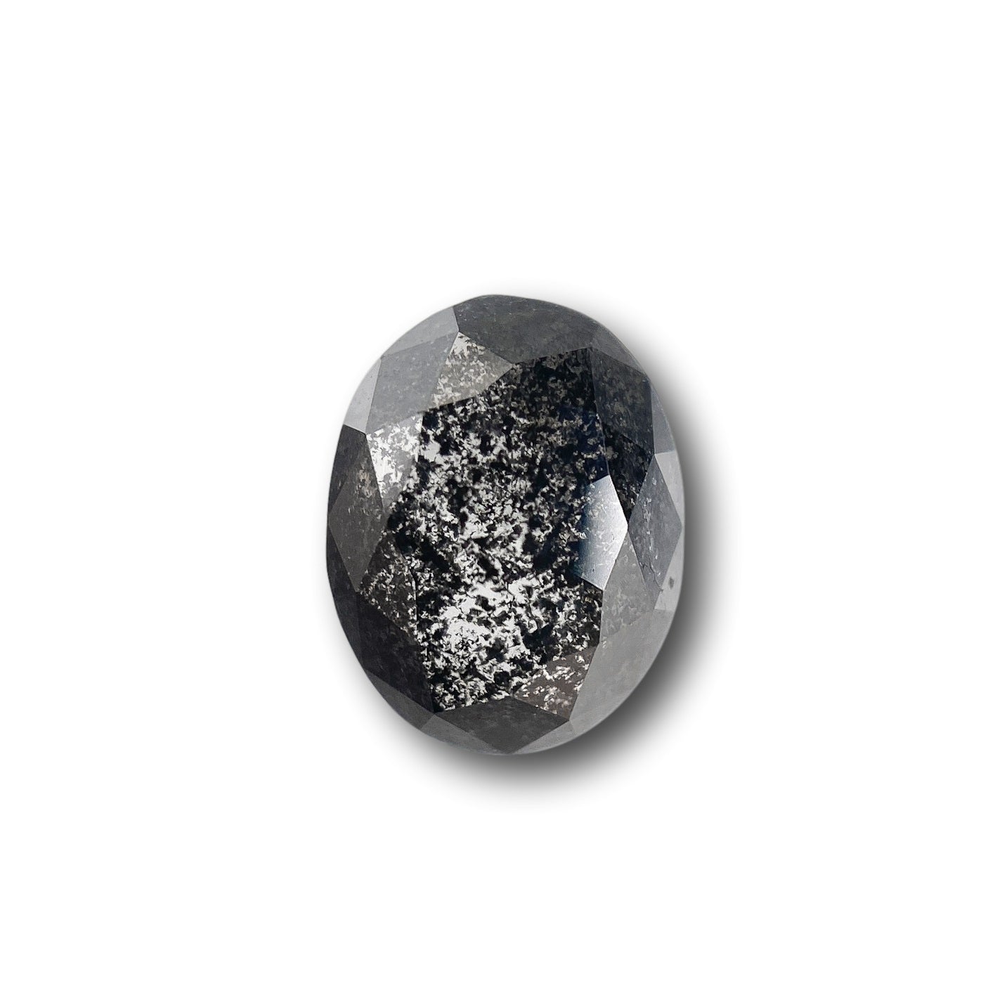 1.05ct | Salt & Pepper Oval Shape Rose Cut Diamond - Modern Rustic Diamond